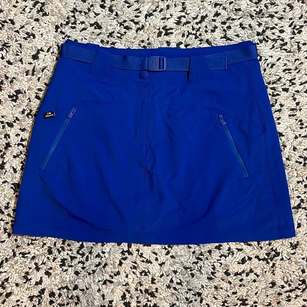 Eider Athletic Belted Skirt with Shorts/Skort—Size 6, Blue